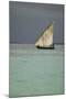 Tanzania, Zanzibar, Nungwi, Traditional Sailing Boat with Storm-Anthony Asael-Mounted Photographic Print