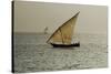 Tanzania, Zanzibar, Nungwi, Traditional Sailing Boat with Storm-Anthony Asael-Stretched Canvas