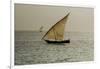 Tanzania, Zanzibar, Nungwi, Traditional Sailing Boat with Storm-Anthony Asael-Framed Photographic Print