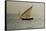 Tanzania, Zanzibar, Nungwi, Traditional Sailing Boat with Storm-Anthony Asael-Framed Stretched Canvas