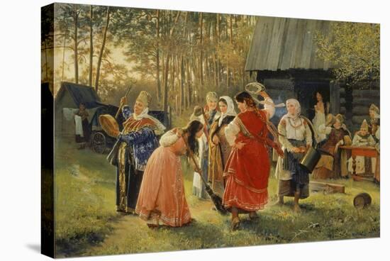 Tanzende junge Frauen im Dorf. 1889-Alexej Korsuchin-Stretched Canvas