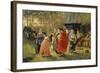 Tanzende junge Frauen im Dorf. 1889-Alexej Korsuchin-Framed Giclee Print