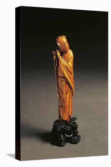 Taoist Philosopher Holding Fungus-Ling Chin in His Hands-null-Stretched Canvas