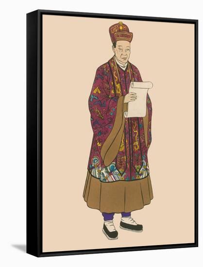 Taoist Priest-Science Source-Framed Stretched Canvas