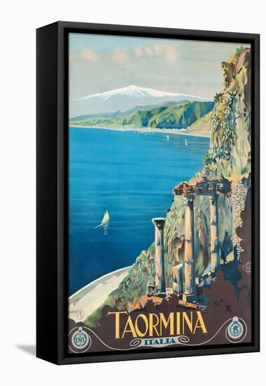 Taormina, 1927-Mario Borgoni-Framed Stretched Canvas