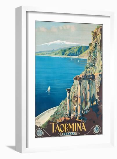 Taormina, 1927-Mario Borgoni-Framed Giclee Print