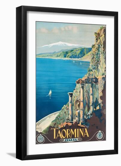 Taormina, 1927-Mario Borgoni-Framed Premium Giclee Print