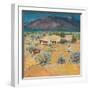 Taos Landscape with Indians (Oil on Canvas)-Walter Ufer-Framed Giclee Print