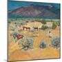 Taos Landscape with Indians (Oil on Canvas)-Walter Ufer-Mounted Giclee Print