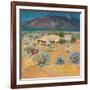 Taos Landscape with Indians (Oil on Canvas)-Walter Ufer-Framed Giclee Print