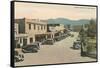 Taos Plaza Street Scene, New Mexico-null-Framed Stretched Canvas