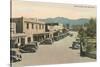 Taos Plaza Street Scene, New Mexico-null-Stretched Canvas