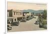 Taos Plaza Street Scene, New Mexico-null-Framed Art Print