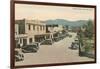 Taos Plaza Street Scene, New Mexico-null-Framed Art Print