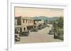 Taos Plaza Street Scene, New Mexico-null-Framed Premium Giclee Print