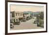 Taos Plaza Street Scene, New Mexico-null-Framed Premium Giclee Print