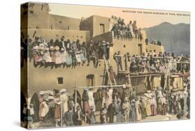 Taos Pueblo Indian Dances, New Mexico-null-Stretched Canvas