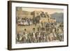 Taos Pueblo Indian Dances, New Mexico-null-Framed Art Print