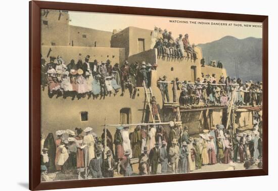 Taos Pueblo Indian Dances, New Mexico-null-Framed Art Print