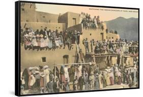 Taos Pueblo Indian Dances, New Mexico-null-Framed Stretched Canvas