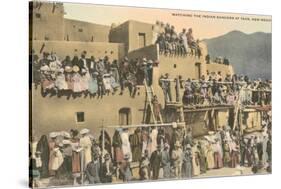 Taos Pueblo Indian Dances, New Mexico-null-Stretched Canvas