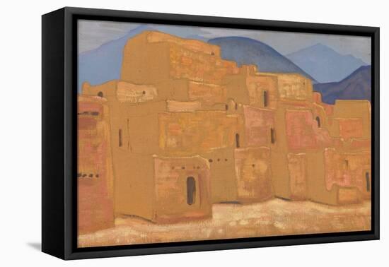 Taos Pueblo, New Mexico, Ca 1921-Nicholas Roerich-Framed Stretched Canvas