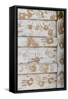 Taos Pueblo, New Mexico, Usa. Handprint door detail.-Julien McRoberts-Framed Stretched Canvas