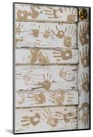 Taos Pueblo, New Mexico, Usa. Handprint door detail.-Julien McRoberts-Mounted Photographic Print