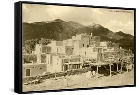 Taos Pueblo, New Mexico-null-Framed Stretched Canvas