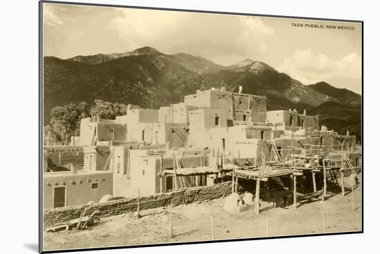 Taos Pueblo, New Mexico-null-Mounted Art Print