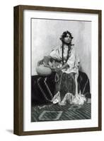 Taos Woman Seated with Water Jug-Carl And Grace Moon-Framed Art Print