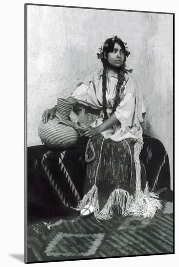 Taos Woman Seated with Water Jug-Carl And Grace Moon-Mounted Art Print