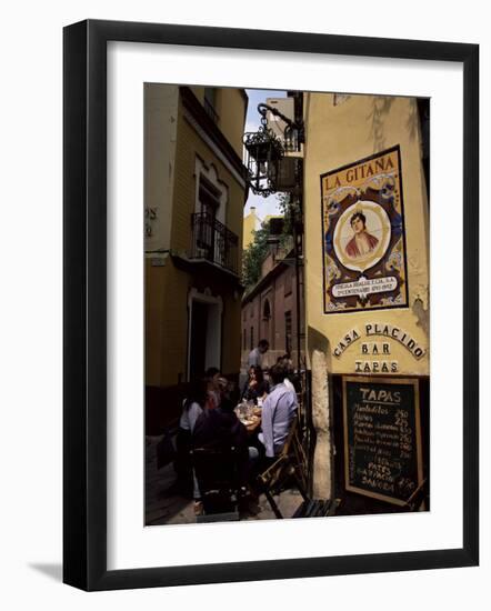 Tapas Bar, Barrio Santa Cruz, Seville, Andalucia, Spain-Jean Brooks-Framed Photographic Print