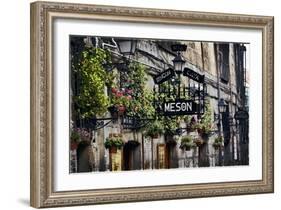 Tapas Bar Signs in Madrid-George Oze-Framed Photographic Print