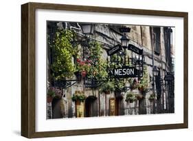 Tapas Bar Signs in Madrid-George Oze-Framed Photographic Print