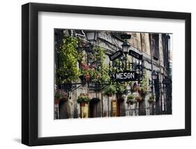 Tapas Bar Signs in Madrid-George Oze-Framed Photographic Print