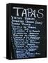 Tapas Menu on Blackboard in a Bar-Martin Skultety-Framed Stretched Canvas