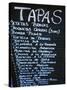 Tapas Menu on Blackboard in a Bar-Martin Skultety-Stretched Canvas