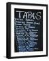 Tapas Menu on Blackboard in a Bar-Martin Skultety-Framed Photographic Print