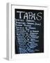 Tapas Menu on Blackboard in a Bar-Martin Skultety-Framed Photographic Print