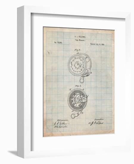 Tape Measure Patent-Cole Borders-Framed Art Print