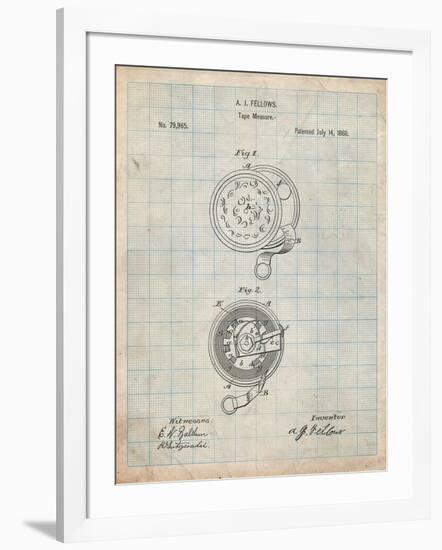 Tape Measure Patent-Cole Borders-Framed Art Print