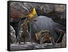 Tapejara Wellnhoferi Pterosaurs Seek Shelter Inside a Cave from a Rain Storm-null-Framed Stretched Canvas
