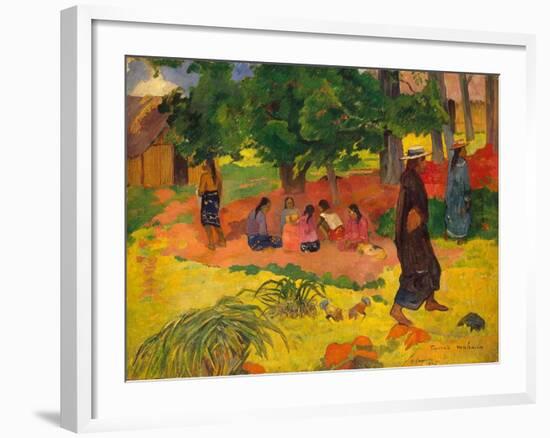 Taperaa Mahana, 1892 (Oil on Canvas)-Paul Gauguin-Framed Giclee Print