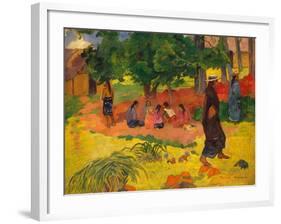 Taperaa Mahana, 1892 (Oil on Canvas)-Paul Gauguin-Framed Giclee Print