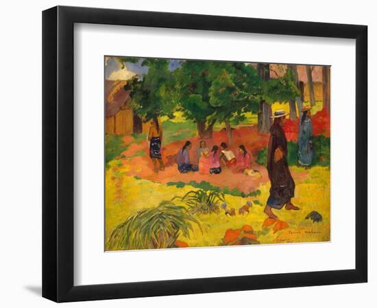 Taperaa Mahana, 1892 (Oil on Canvas)-Paul Gauguin-Framed Giclee Print