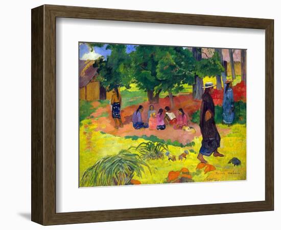 Taperaa Mahana, (Late Afternoo), 1892-Paul Gauguin-Framed Giclee Print