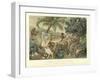 Tapestry Depicting an Indian Scene-null-Framed Giclee Print