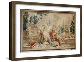 Tapestry Showing the Toilet of Psyche, Woven by the Beauvais Tapestry Manufactory, December 1741-Fe-Francois Boucher-Framed Giclee Print