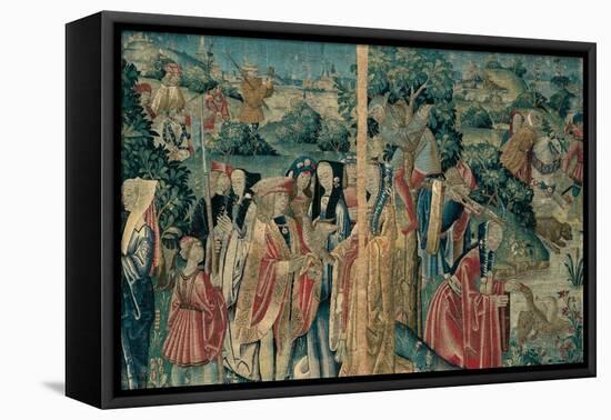 Tapestry with Hunting Scene, Flemish, 1470-1480. Urbino, Italy-Flemish weavers-Framed Stretched Canvas